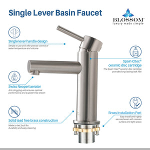 Single Handle Bath Faucet F01 116, Chrome / Nickel / Black / Gold