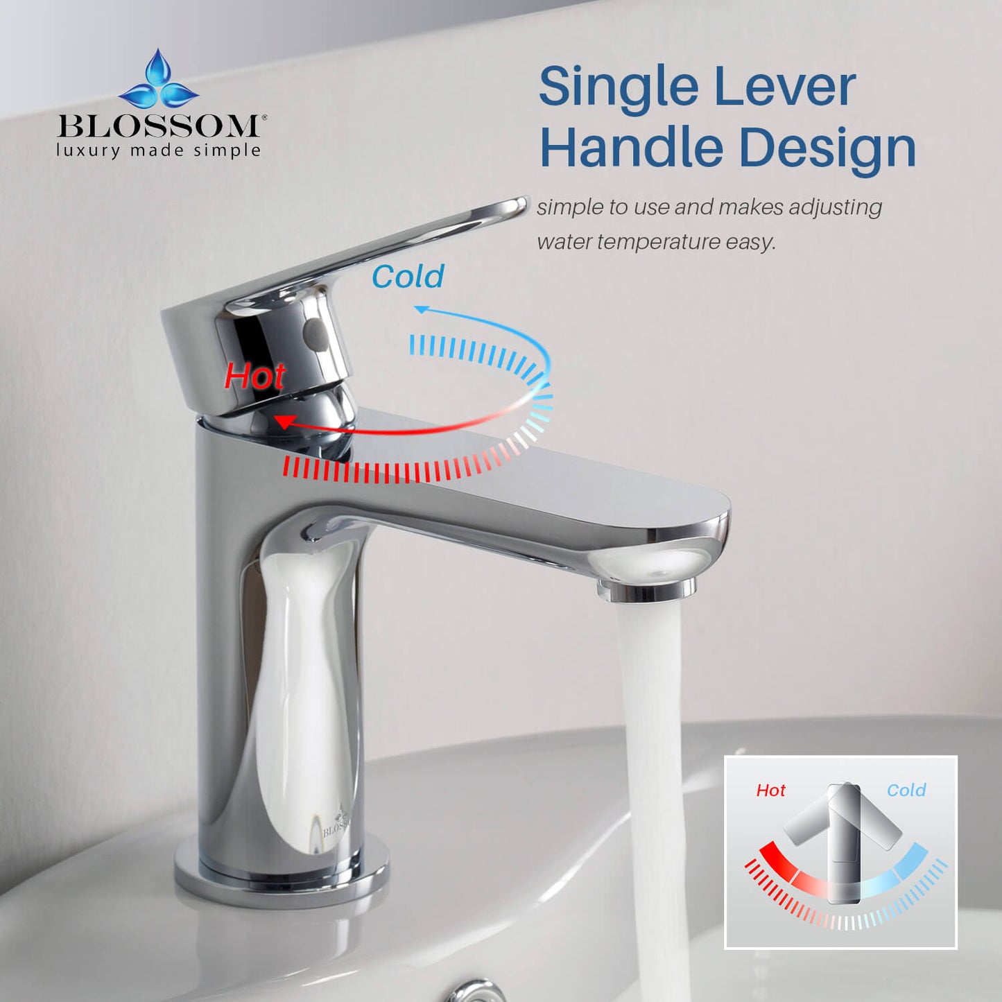 Single Handle Lavatory Faucet F01 119 in Chrome / Brush Nickel