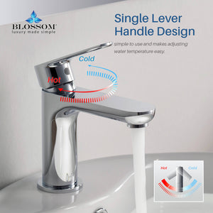 Single Handle Lavatory Faucet F01 119 in Chrome / Brush Nickel