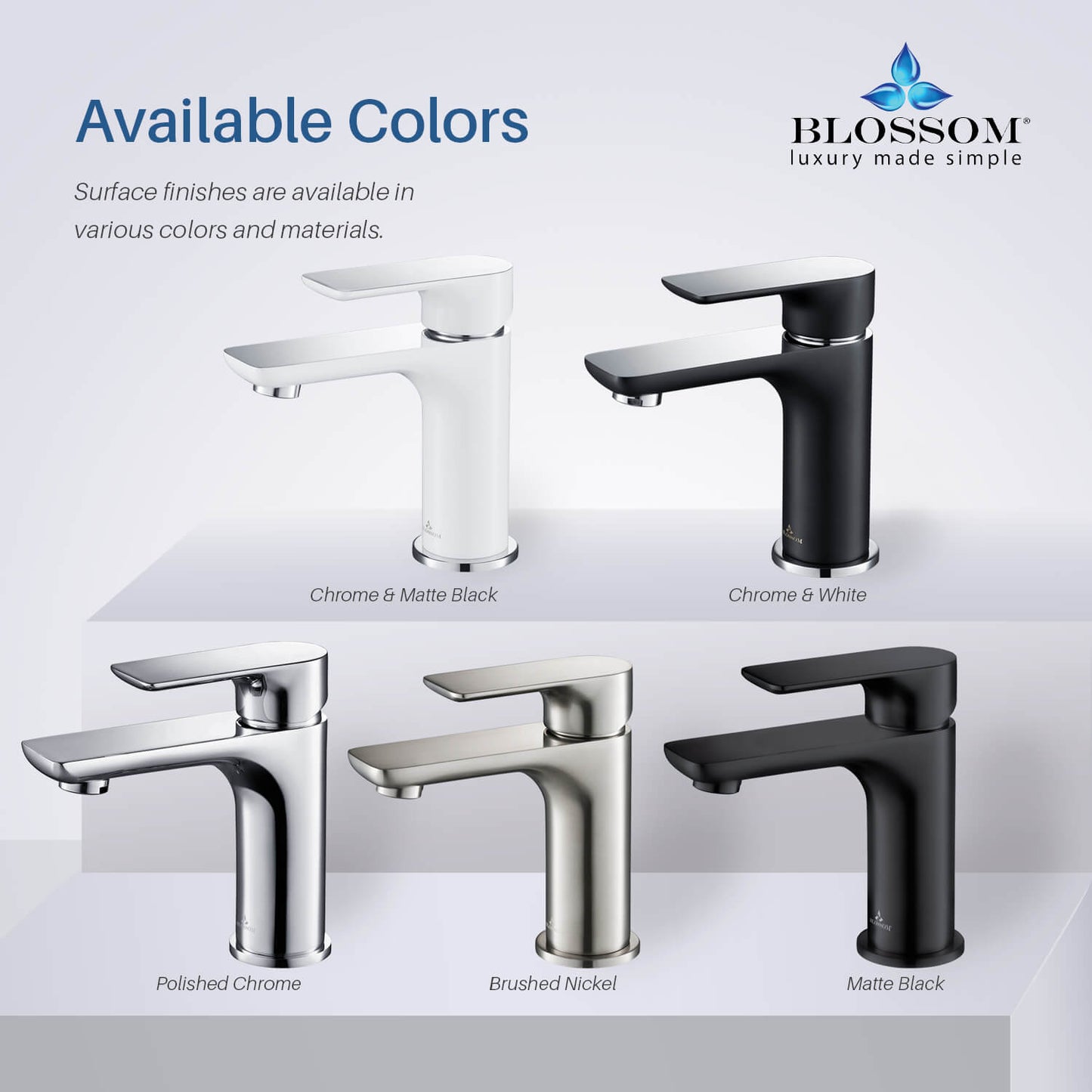 Single Handle Lavatory Faucet F01 120 in Five colors