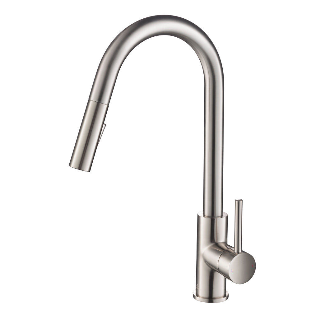 Single Handle Pull Down Kitchen Faucet F01 206 02 Brush Nickel