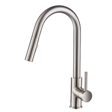 Load image into Gallery viewer, Single Handle Pull Down Kitchen Faucet F01 206 02 Brush Nickel