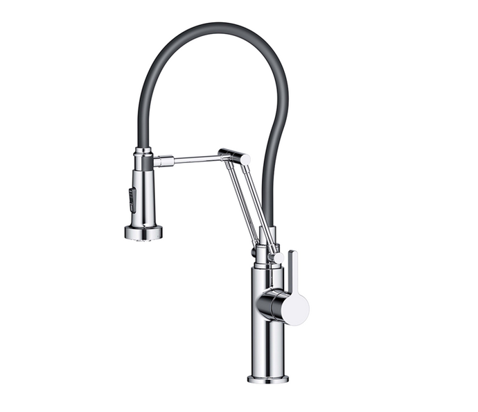 Single Handle Pull Out Kitchen Faucet in Chrome F01 208 01