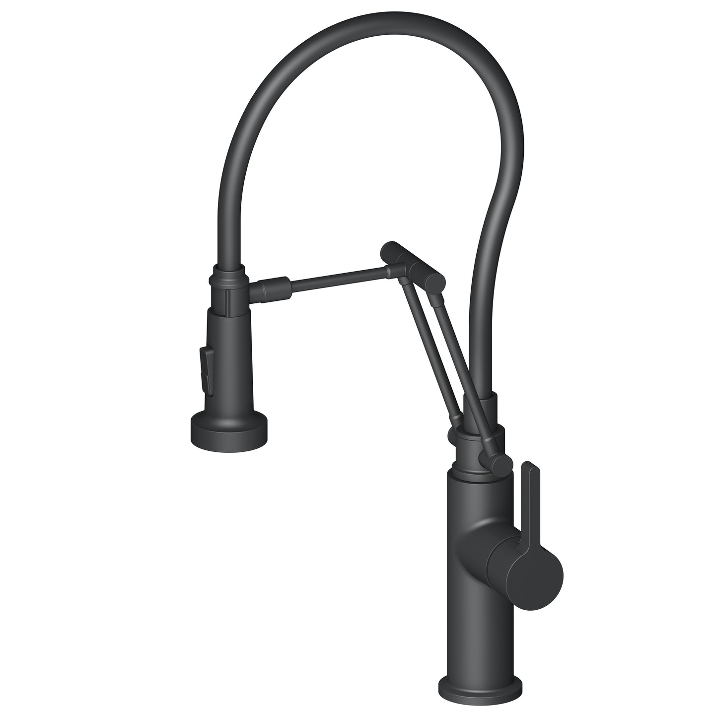 Single Handle Pull Out Kitchen Faucet in Matte Black F01 208 04