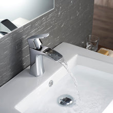 Load image into Gallery viewer, Single Handle Lavatory Faucet F01 301 01 in Chrome open
