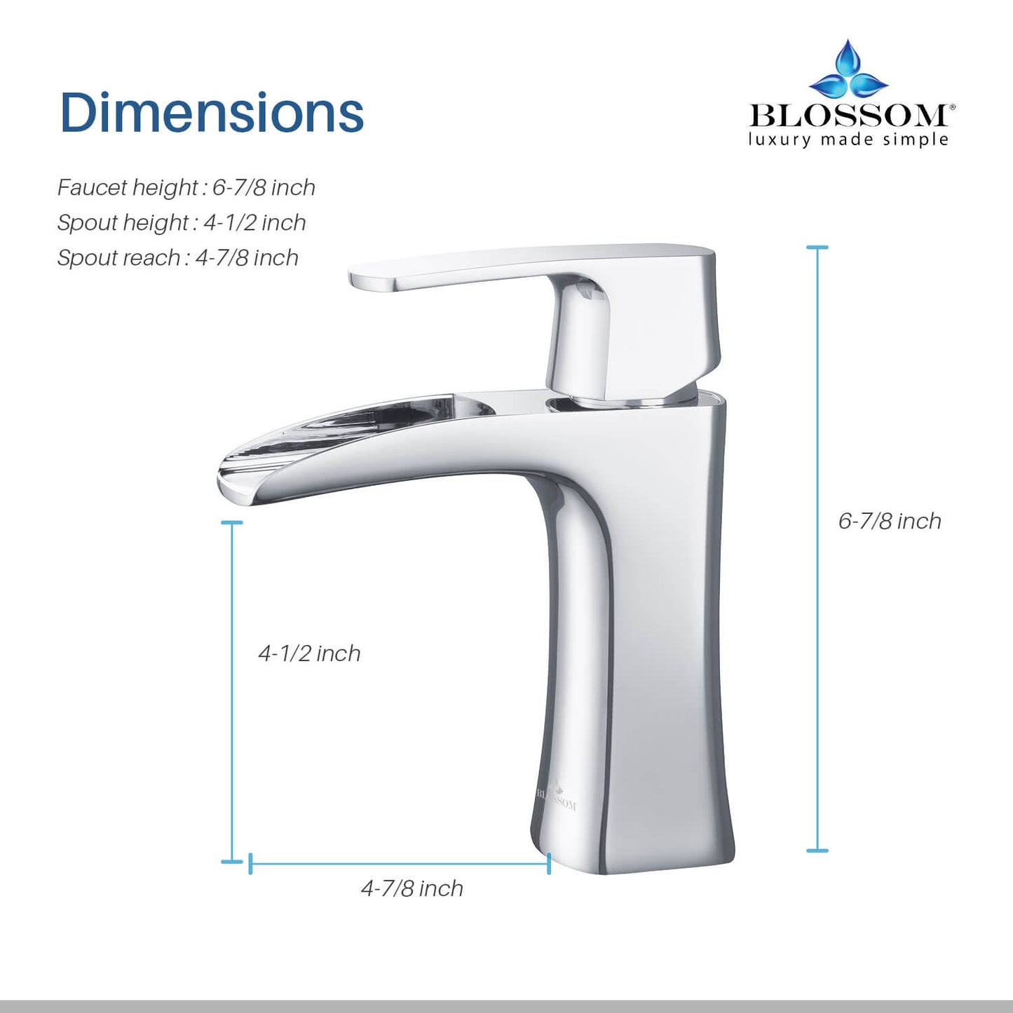 Single Handle Lavatory Faucet F01 301 in Chrome / Brush Nickel