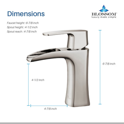 Single Handle Lavatory Faucet F01 301 in Chrome / Brush Nickel