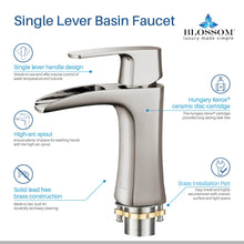Load image into Gallery viewer, Single Handle Lavatory Faucet F01 301 in Chrome / Brush Nickel