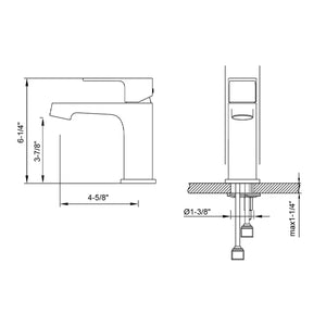 Single Handle Lavatory Faucet F01 302 0 in Chrome / Brush Nickel