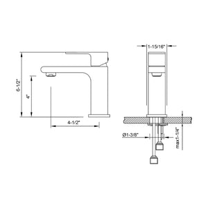 Single Handle Lavatory Faucet F01 303 0 in Chrome / Brush Nickel