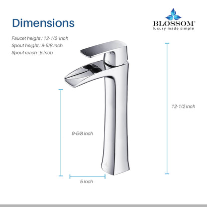 Single Handle Lavatory Faucet F01 305 0 in Chrome / Brush Nickel