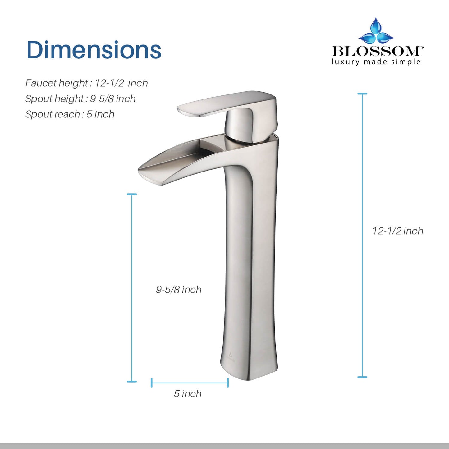 Single Handle Lavatory Faucet F01 305 0 in Chrome / Brush Nickel