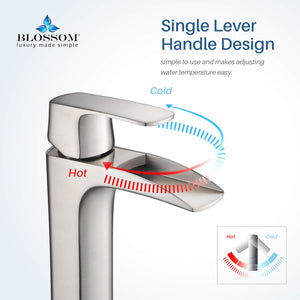Single Handle Lavatory Faucet F01 305 0 in Chrome / Brush Nickel