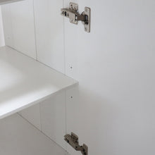Load image into Gallery viewer, White 23 in. Single Sink Foldable Vanity Cabinet, Brushed Nickel Hardware finish inside