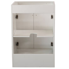 Load image into Gallery viewer, White 23 in. Single Sink Foldable Vanity Cabinet, Brushed Gold Hardware finish back