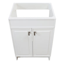 Load image into Gallery viewer, 23 in. Single Sink Foldable Vanity Cabinet only, White Finish, Brushed Nickel  hardware finish