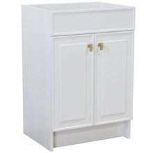 Load image into Gallery viewer, 23 in. Single Sink Foldable Vanity Cabinet only, White Finish, Brushed Gold hardware finish