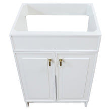 Load image into Gallery viewer, 23 in. Single Sink Foldable Vanity Cabinet only, White Finish, Brushed Gold hardware finish
