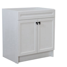 Load image into Gallery viewer, 30 in. Single Sink Foldable Vanity Cabinet, White Finish, Matte Black hardware