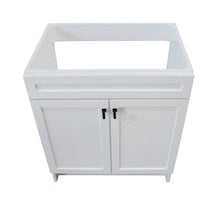 Load image into Gallery viewer, 30 in. Single Sink Foldable Vanity Cabinet, White Finish, Matte Black hardware, 