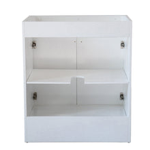 Load image into Gallery viewer, 30 in. Single Sink Foldable Vanity Cabinet, White Finish, Matte Black hardware, back