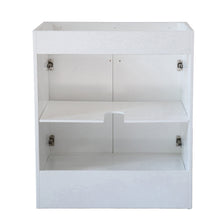Load image into Gallery viewer, 30 in. Single Sink Foldable Vanity Cabinet, White Finish, Brushed Gold hardware,  back