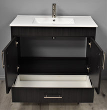 Load image into Gallery viewer, Pacific 36&quot; vanity Black Ash MTD-3136BA-14  front open