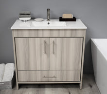 Load image into Gallery viewer, MTD-3136AG-14   Pacific 36&quot; vanity Ash Grey    Front Staged Closed
