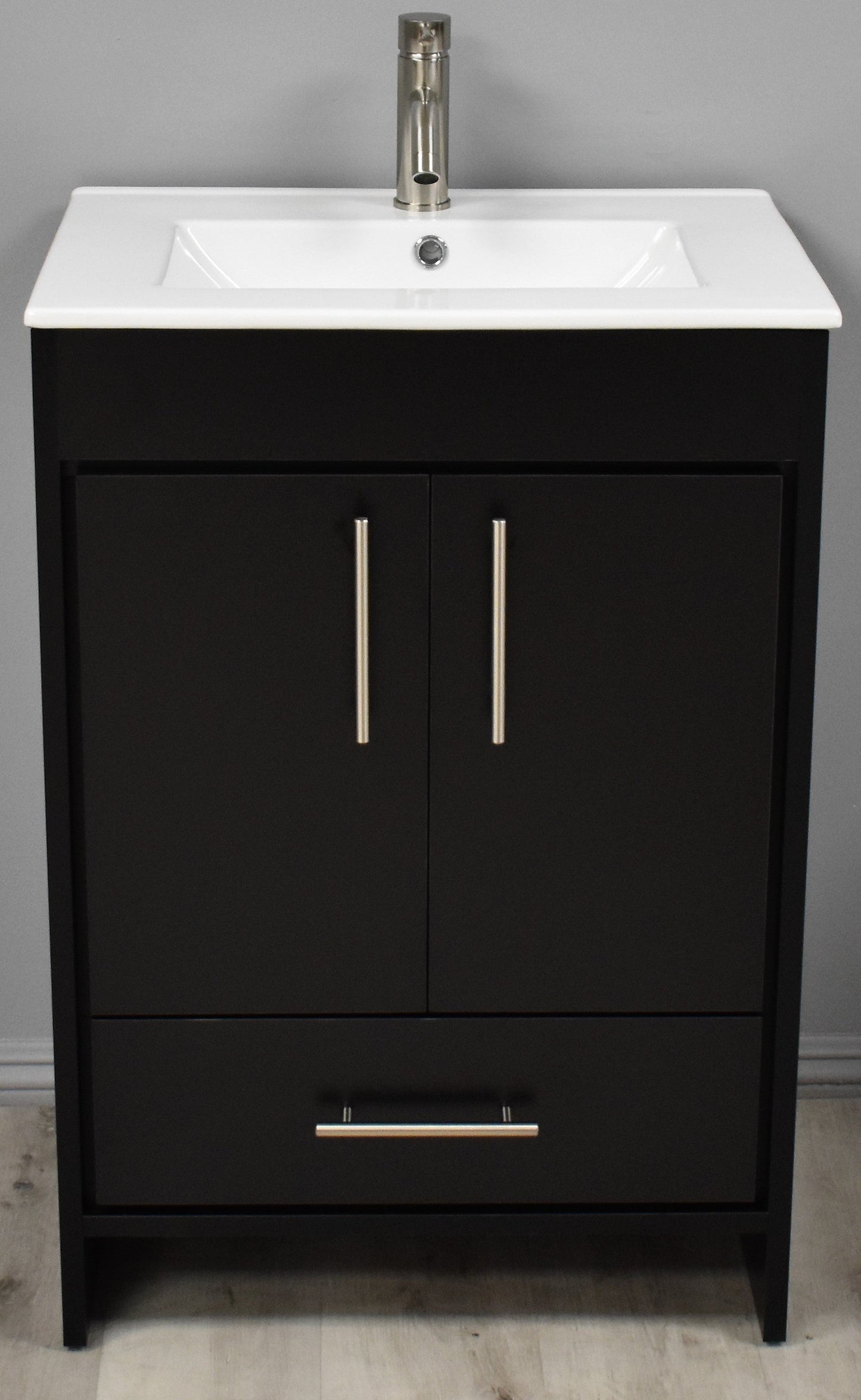 Volpa USA Pacific 24" Modern Black Bathroom Vanity MTD-3124BK-14 FV