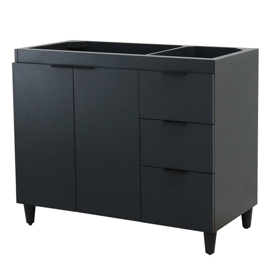 39 in. Single Sink Vanity - Cabinet Only, Matte Black Hardware