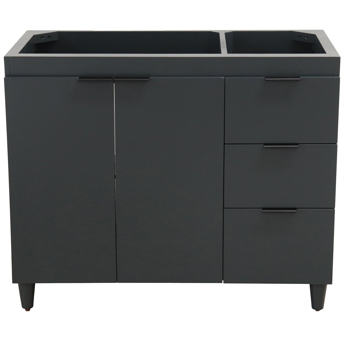 39 in. Single Sink Vanity - Cabinet Only, Matte Black Hardware