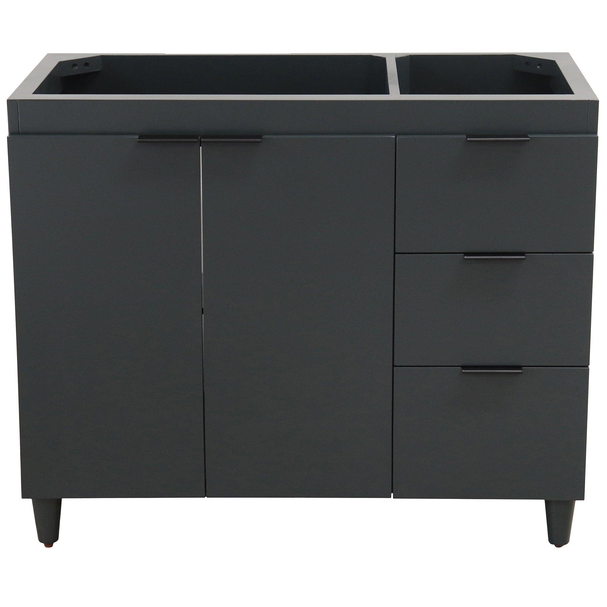 39 in. Single Sink Vanity - Cabinet Only, Matte Black Hardware