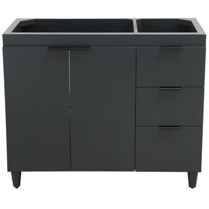 39 in. Single Sink Vanity - Cabinet Only, Matte Black Hardware