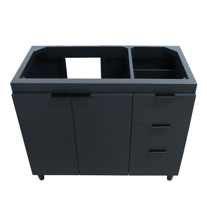 39 in. Single Sink Vanity - Cabinet Only, Matte Black Hardware