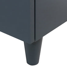 Load image into Gallery viewer, Dark Gray 39 in. Single Sink Freestanding Vanity,  Light Gray Composite Granite Sink Top, Matte Black Hardware, leg