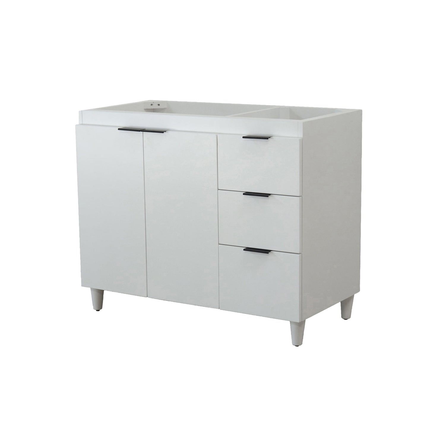 39 in. Single Sink Vanity - Cabinet Only, Matte Black Hardware