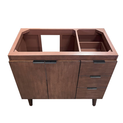 39 in. Single Sink Vanity - Cabinet Only, Matte Black Hardware