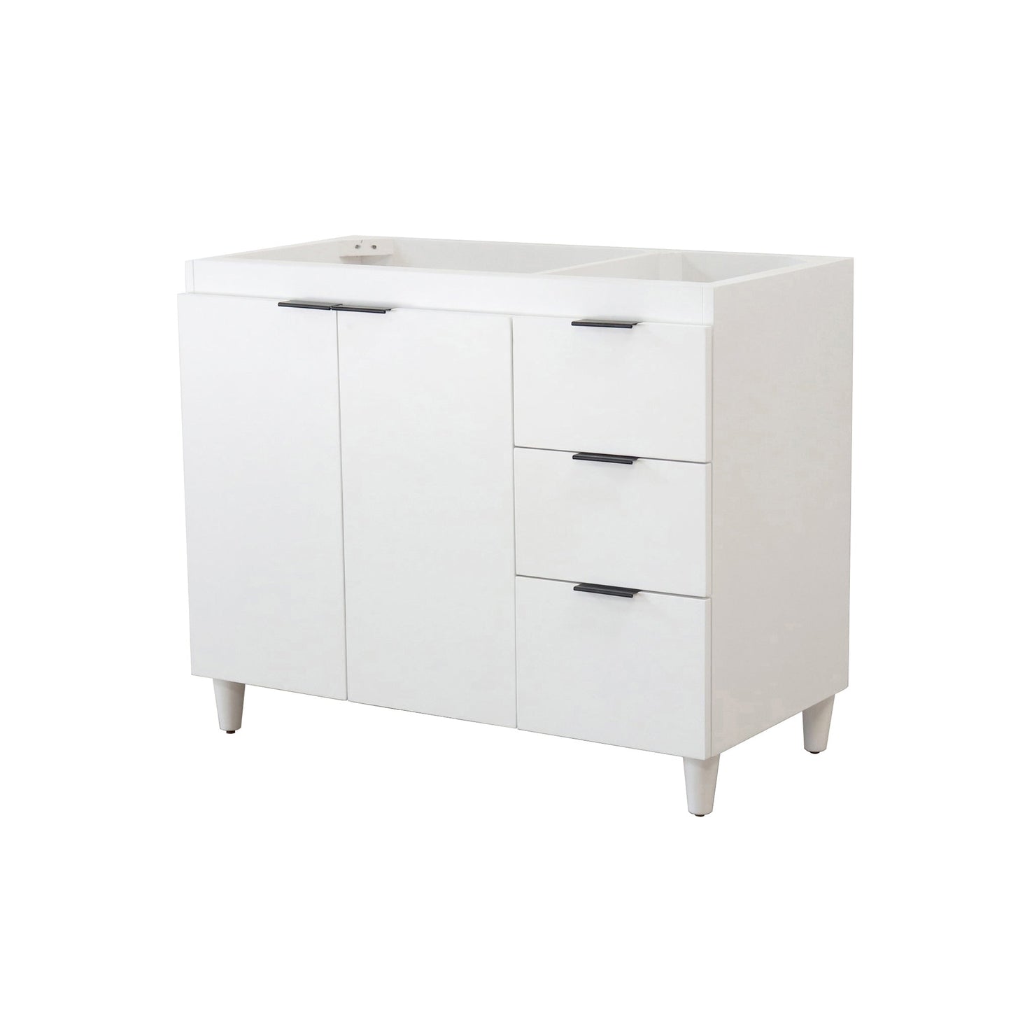 39 in. Single Sink Vanity - Cabinet Only, Matte Black Hardware