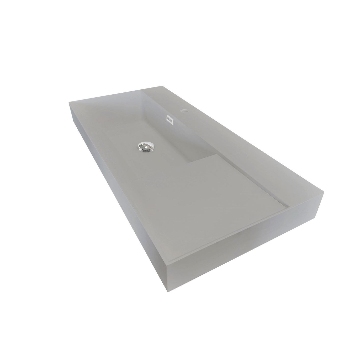 Dark Gray 39 in. Composite Granite Sink Top