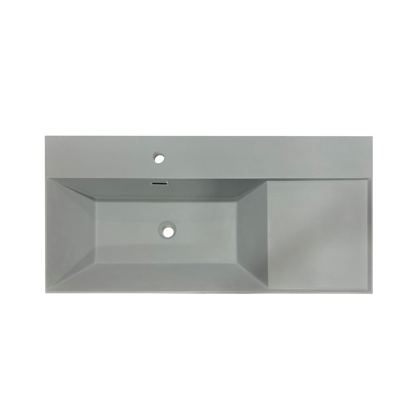 Dark Gray 39 in. Composite Granite Sink Top