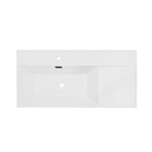 Load image into Gallery viewer, White 39 in. Composite Granite Sink Top