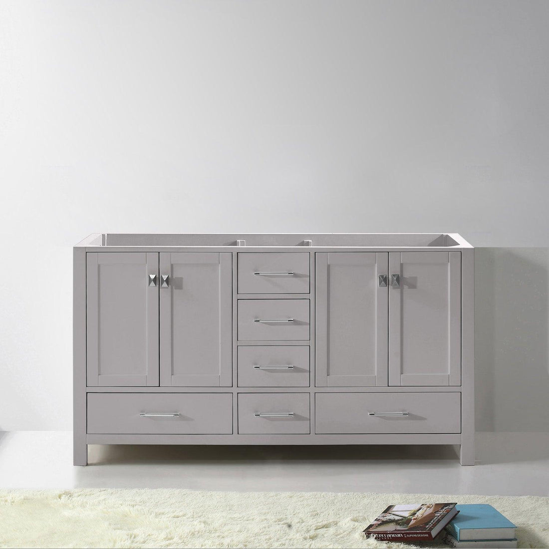 GD-50060-CAB-CG Cashmere Gray Caroline Avenue 60" Double Cabinet Only