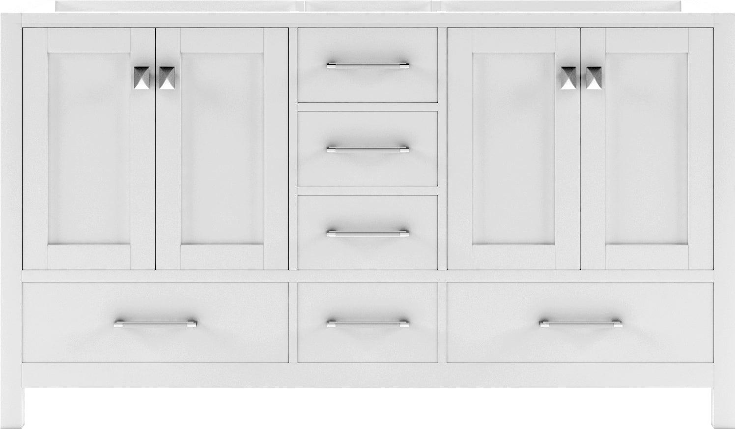 GD-50060-CAB-WH White Caroline Avenue 60" Double Cabinet Only