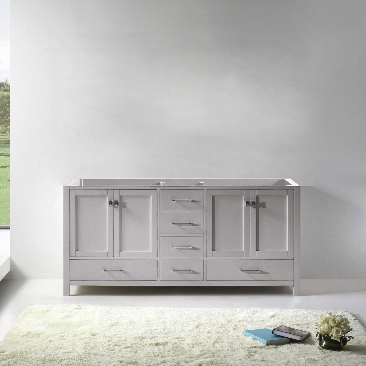 GD-50072-CAB-CG Cashmere Gray Caroline Avenue 72" Double Cabinet Only
