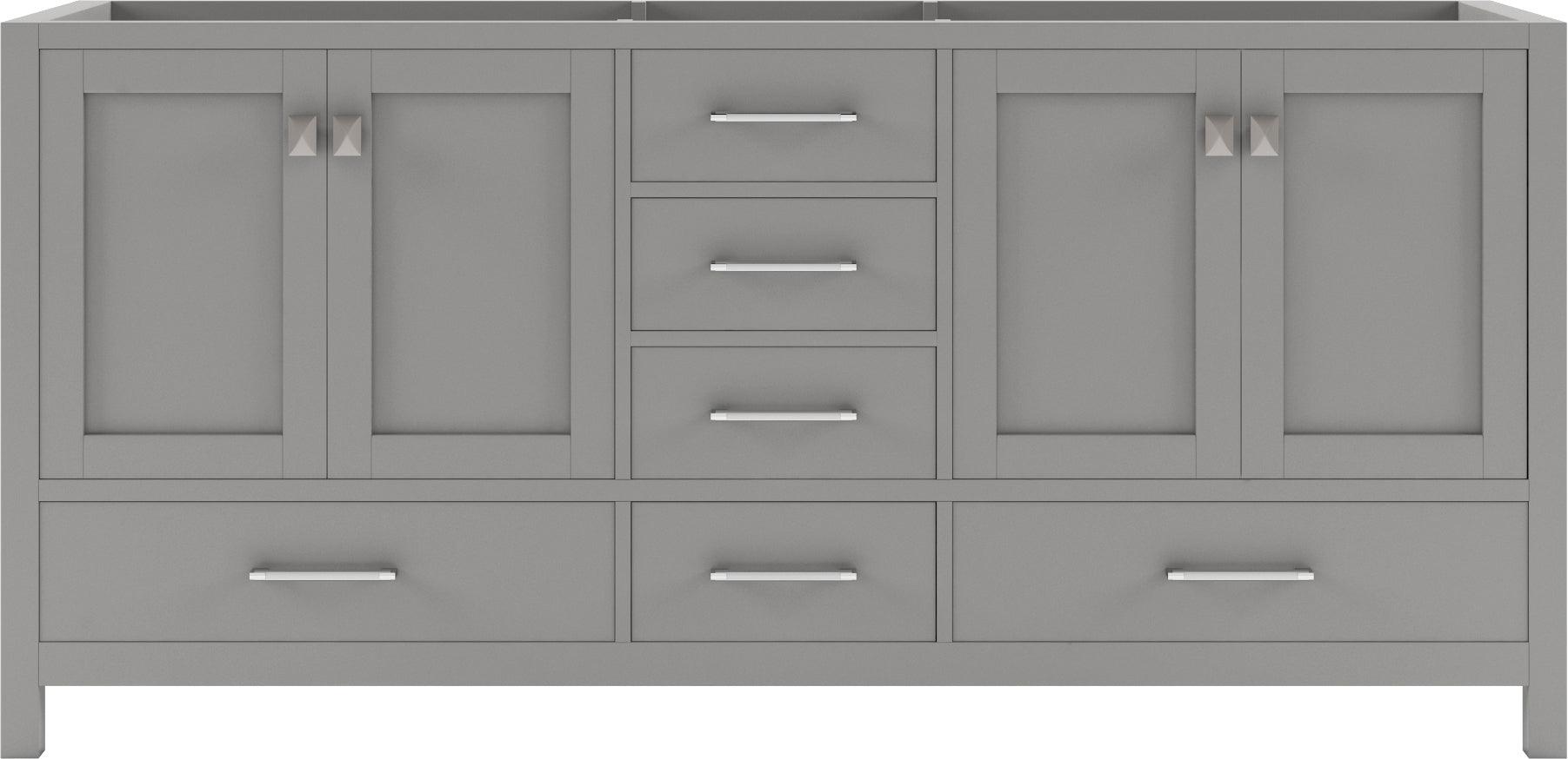 GD-50072-CAB-CG Cashmere Gray Caroline Avenue 72" Double Cabinet Only