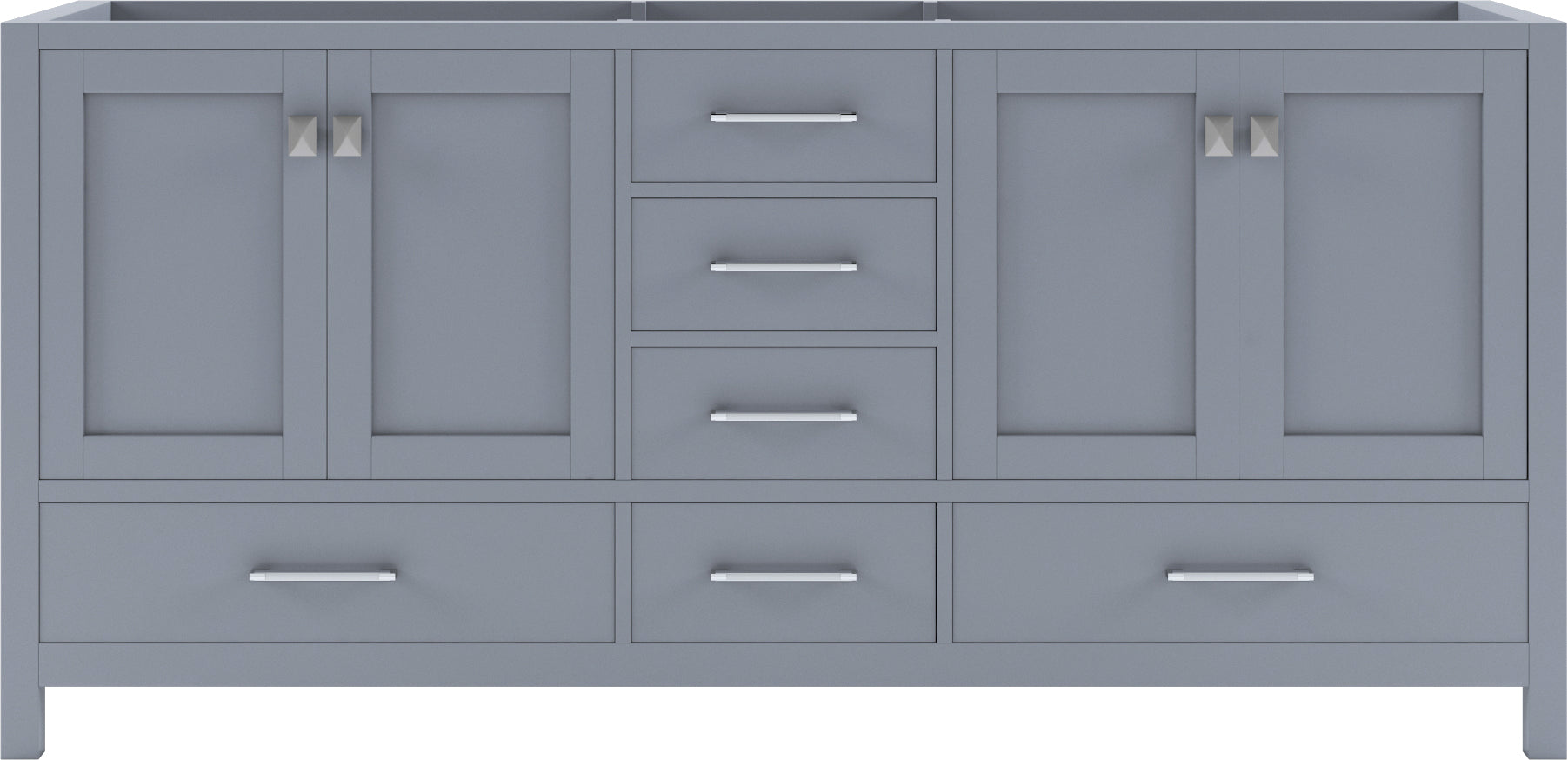 GD-50072-CAB-GR Gray Caroline Avenue 72" Double Cabinet Only