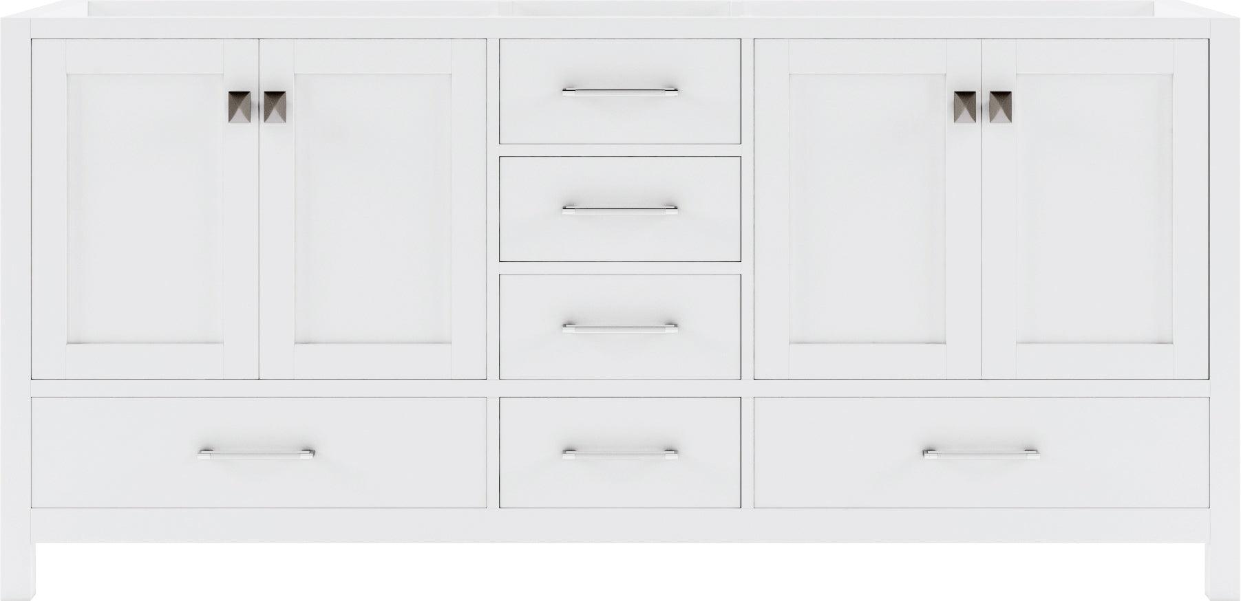 GD-50072-CAB-WH White Caroline Avenue 72" Double Cabinet Only