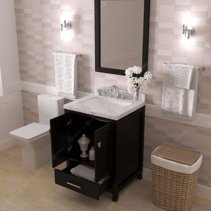 Caroline Avenue 24" Single Bath Vanity Set with Cultured Marble Quartz Top & Rectangular Centered Basin