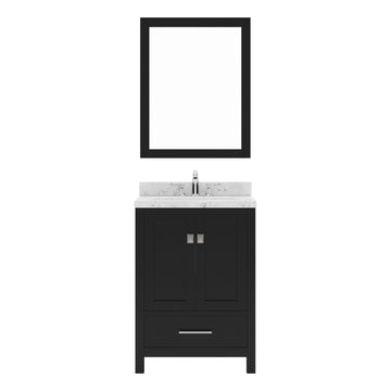 Caroline Avenue 24" Single Bath Vanity Set with Cultured Marble Quartz Top & Rectangular Centered Basin