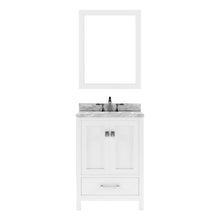 Load image into Gallery viewer, Caroline Avenue 24&quot; Single Bath Vanity Set with Italian Carrara White Marble Top &amp; Oval Centered Basin